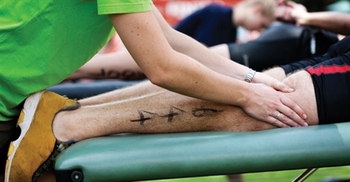 Sports massage at an event